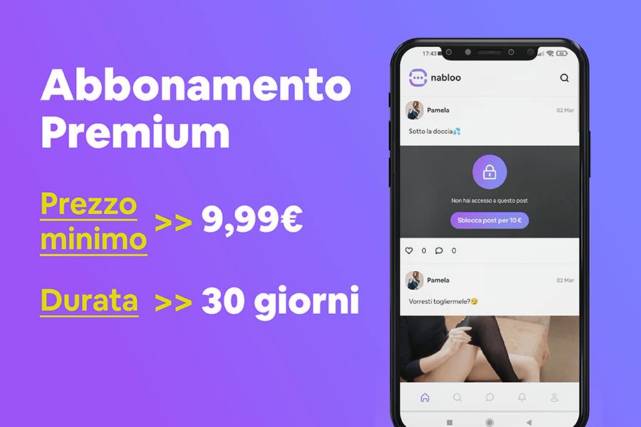 Abbonamento premium nabloo prezzo durata - nabloo la migliore alternativa ad onlyfans